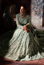 Mint Silver - 3 Piece Heavy Embroidered Maxi | Ready To Wear
