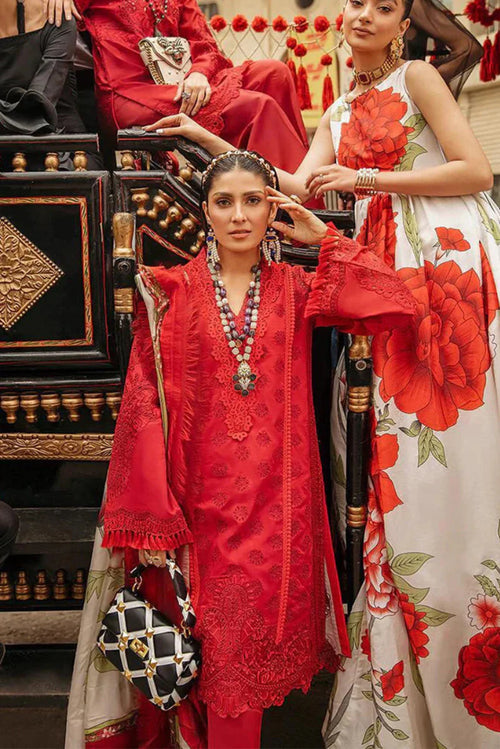 03-Piece Lawn Suit With Chikankari Embroidery - Ready To Wear