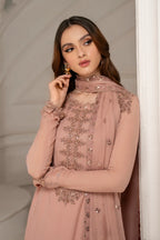 Peach Crystal Elegance - Embellished Formal Suit | Ready To Wear