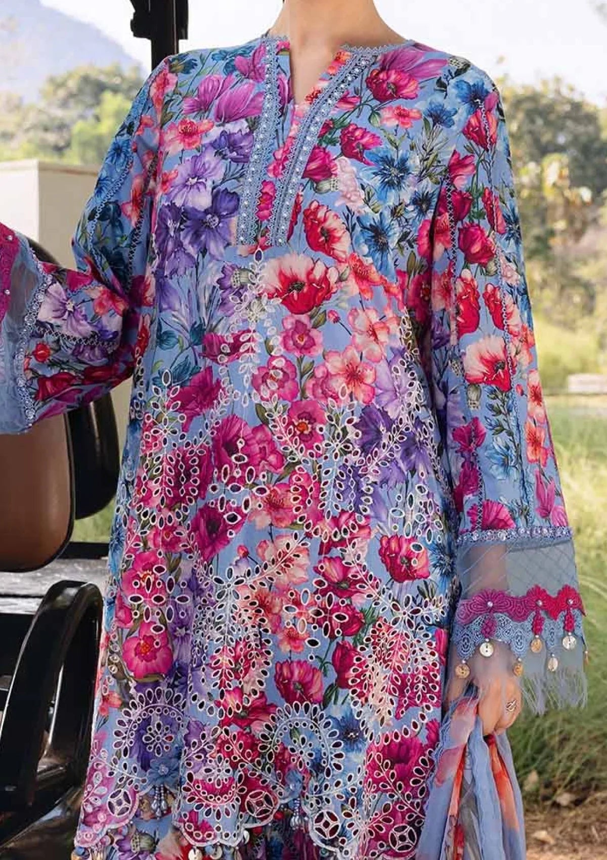 03-Piece Printed Lawn Suit - Ready To Wear