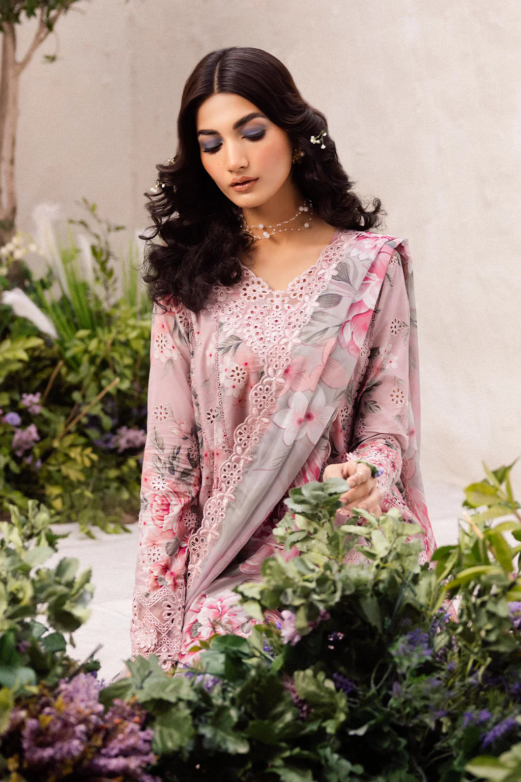 Blush Floral - 3 Piece Embroidered Lawn Suit | Ready To Wear