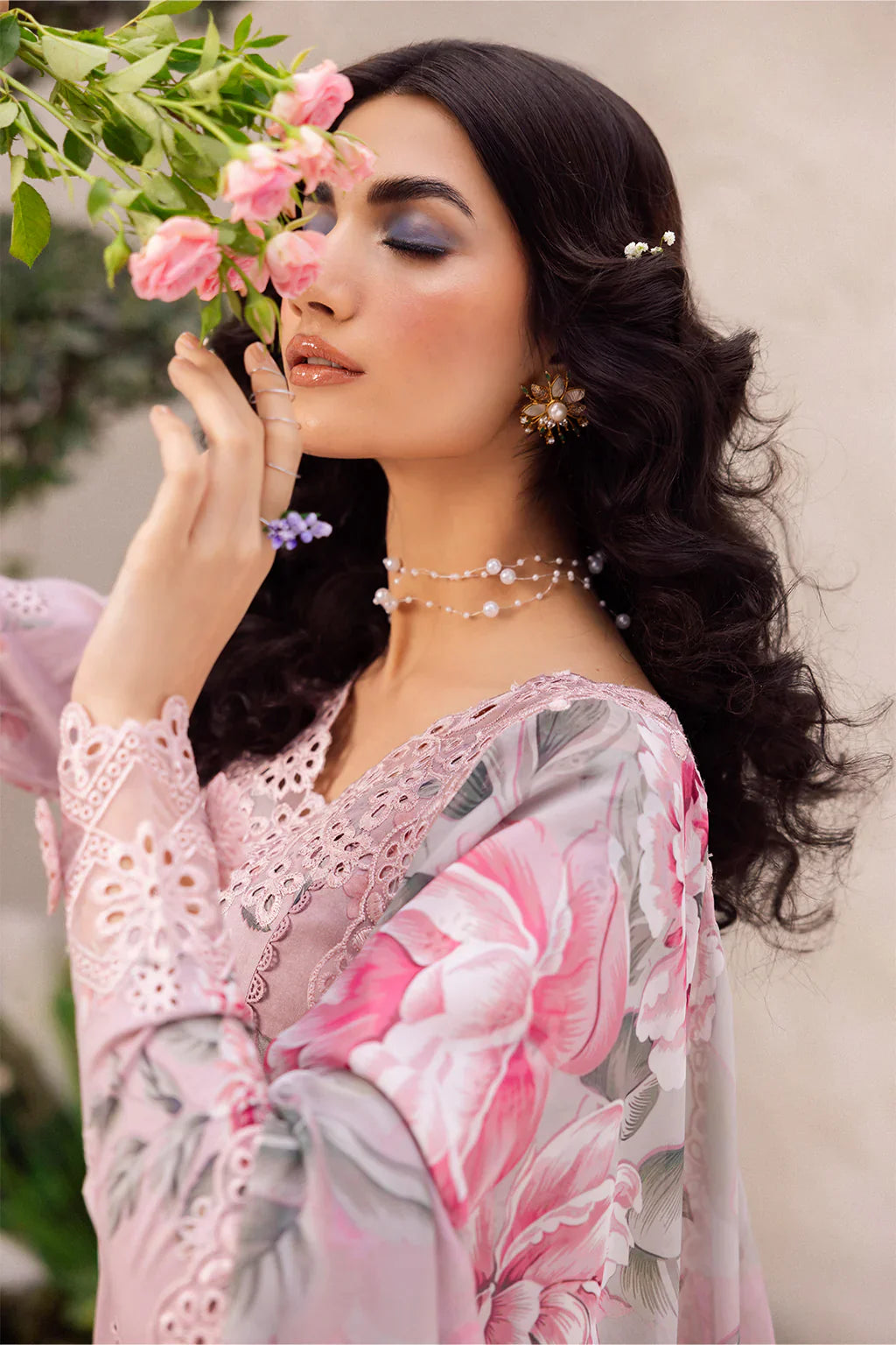 Blush Floral - 3 Piece Embroidered Lawn Suit | Ready To Wear
