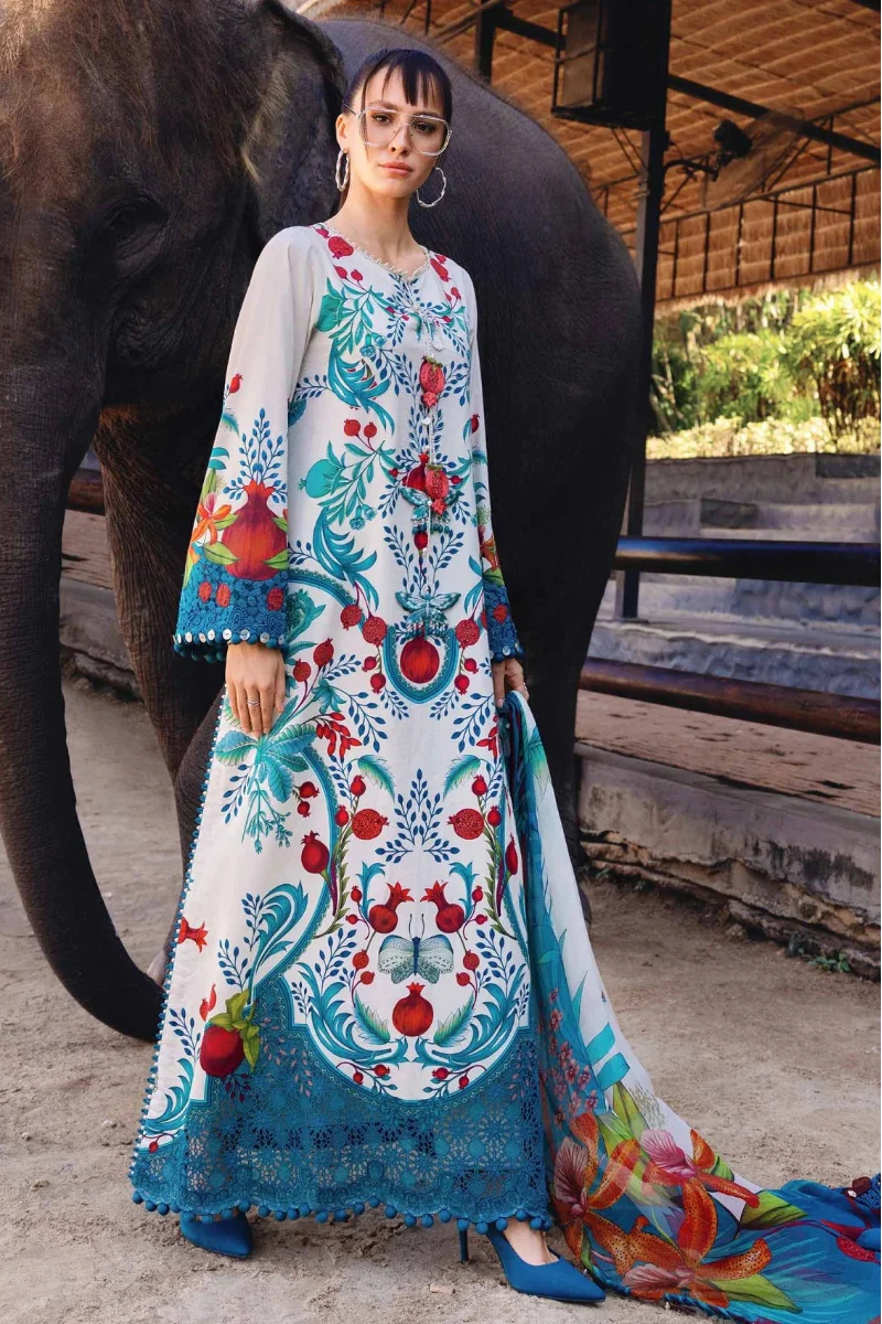 03-Piece Printed Lawn Suit - Ready To Wear