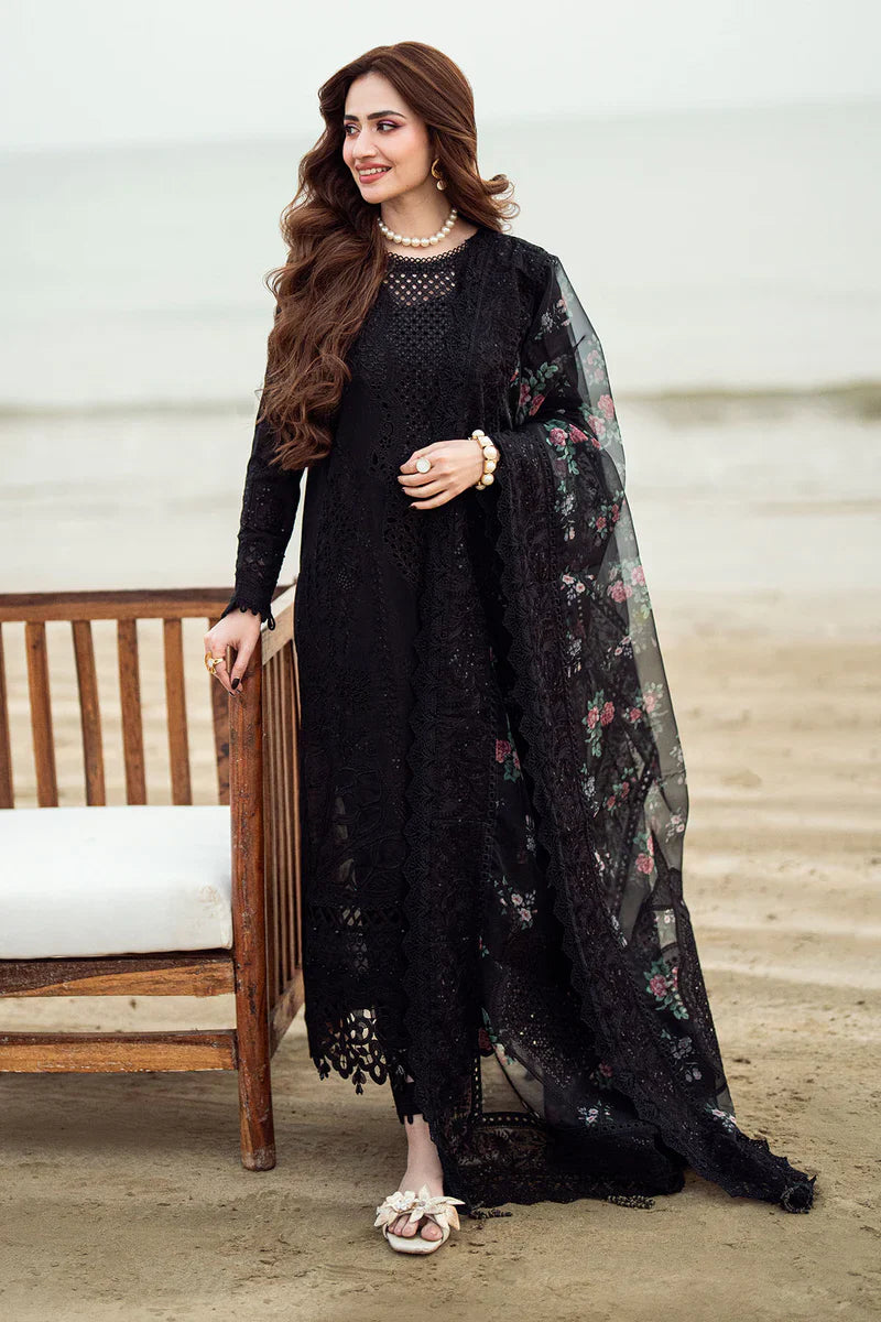 03-Piece Lawn Suit With Heavy Embroidery - Ready To Wear
