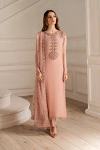 Peach Crystal Elegance - Embellished Formal Suit | Ready To Wear