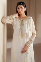 Ivory Rosewater - Embroidered Chiffon Suit | Ready To Wear