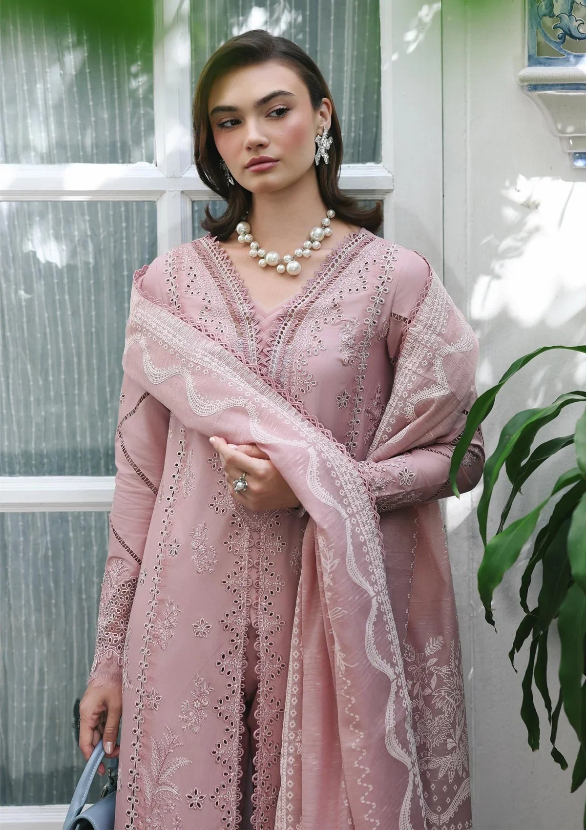 Dusty Rose - 3 Piece Embroidered Lawn Suit | Ready To Wear
