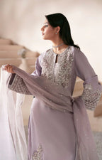 Smoked Lavender - Silk Suit With Organza Dupatta | Ready To Wear