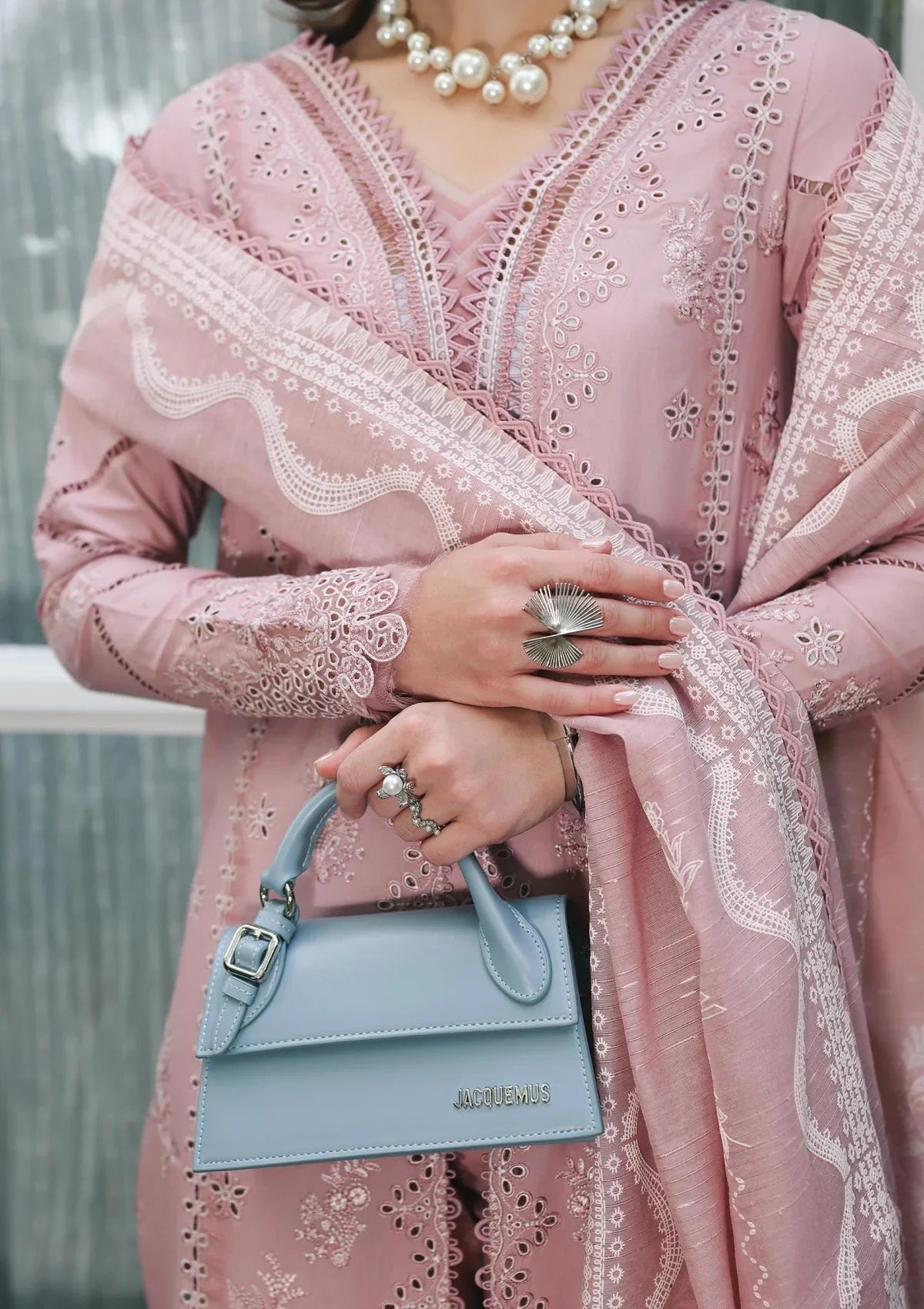 Dusty Rose - 3 Piece Embroidered Lawn Suit | Ready To Wear