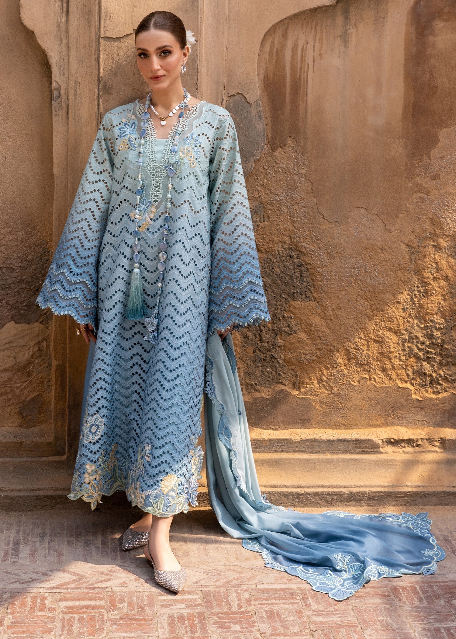 Crimson Tie & Dye | Embroidered Swiss Lawn Formal - Ready To Wear