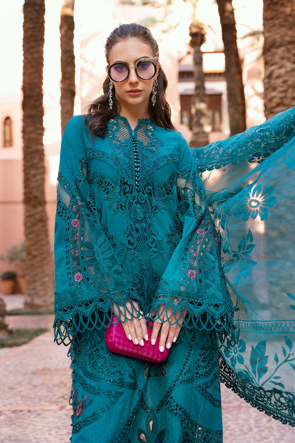 3 Piece Stitched Chikankari Embroidery Suit - Ready To Wear