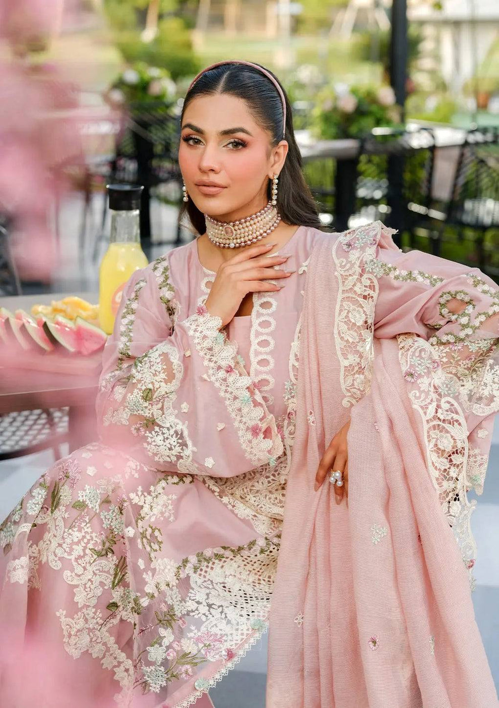 Pink Thread Embroidered Lawn | Ready-to-Wear Formal