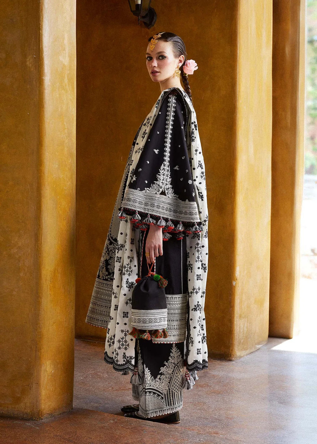 03-Piece Lawn Suit With Embroidery - Ready To Wear