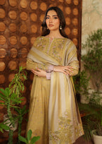 Mustard Ochre - Embroidered Lawn Suit | Ready To Wear