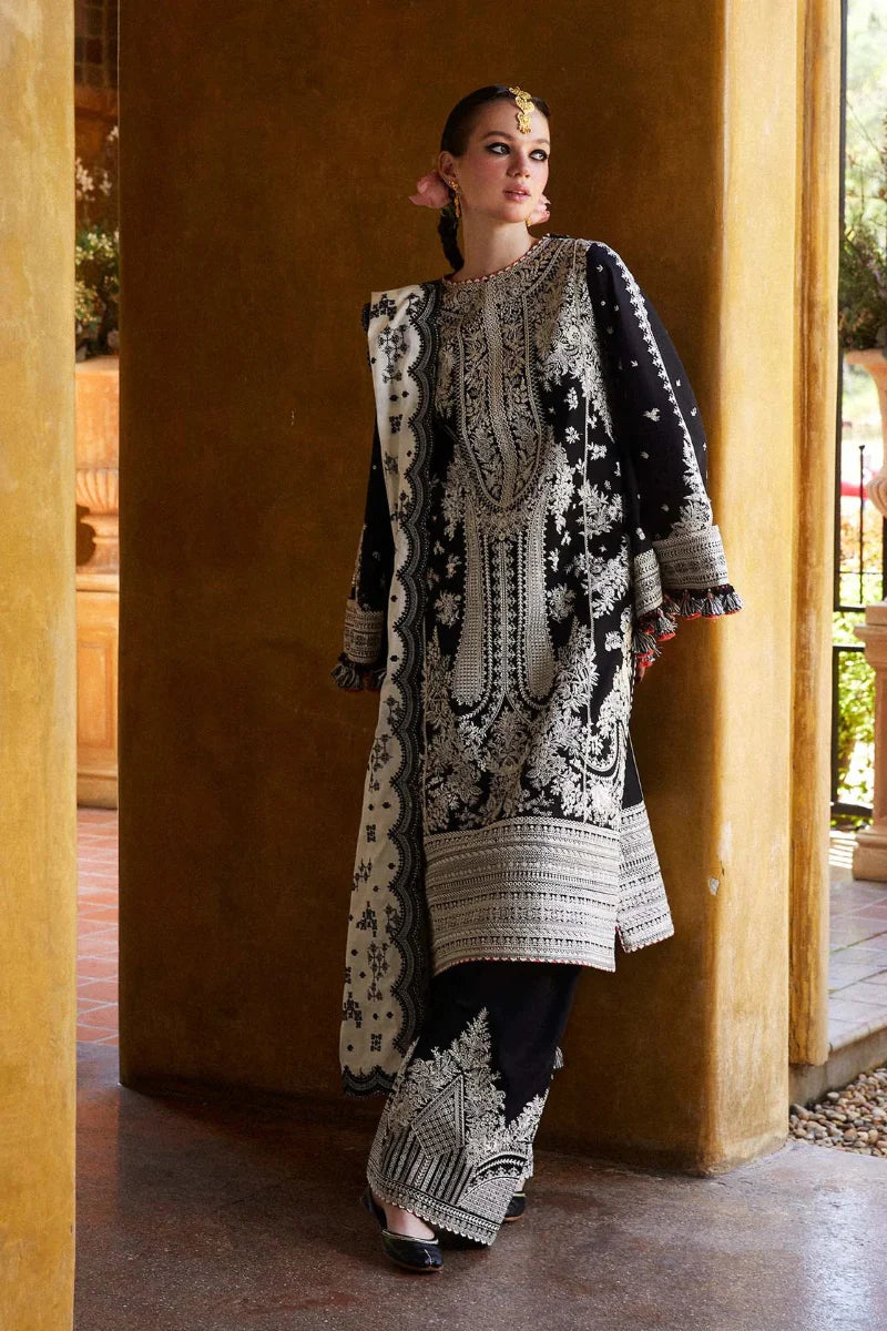 03-Piece Lawn Suit With Embroidery - Ready To Wear