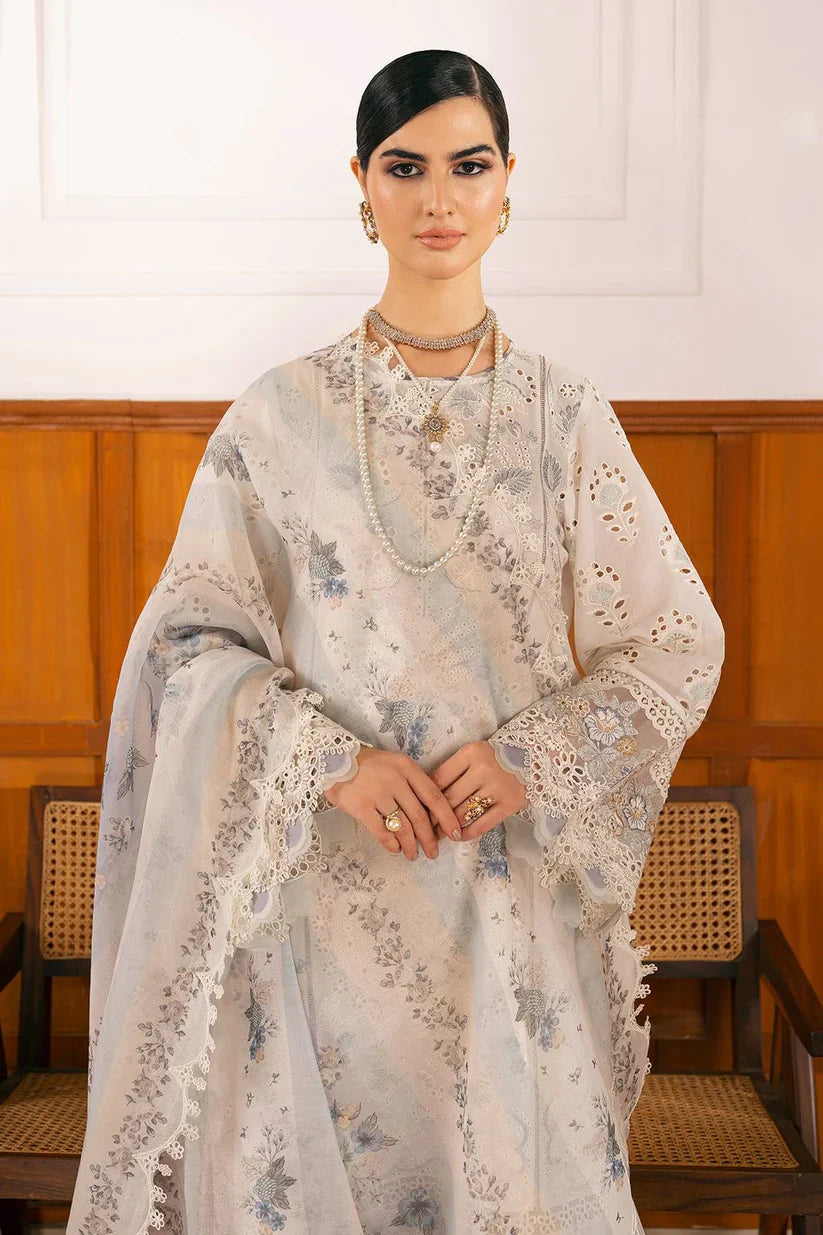 03-Piece Lawn Suit With Heavy Embroidery - Ready To Wear