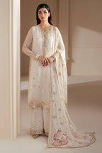 Ivory Rosewater - Embroidered Chiffon Suit | Ready To Wear