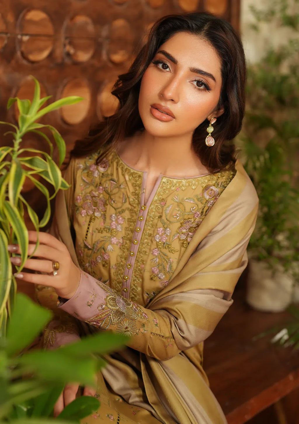 Mustard Ochre - Embroidered Lawn Suit | Ready To Wear
