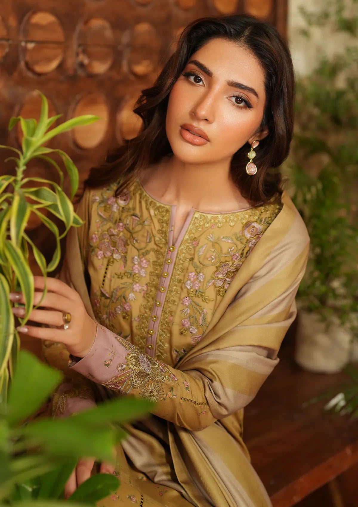 Mustard Ochre - Embroidered Lawn Suit | Ready To Wear