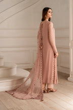 Peach Crystal Elegance - Embellished Formal Suit | Ready To Wear