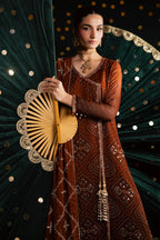 Royal Garnet - Embroidered Chunri Festive Suit - Ready To Wear