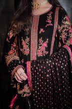 Heavy Embroidered Black Lawn Suit - Ready-to-Wear