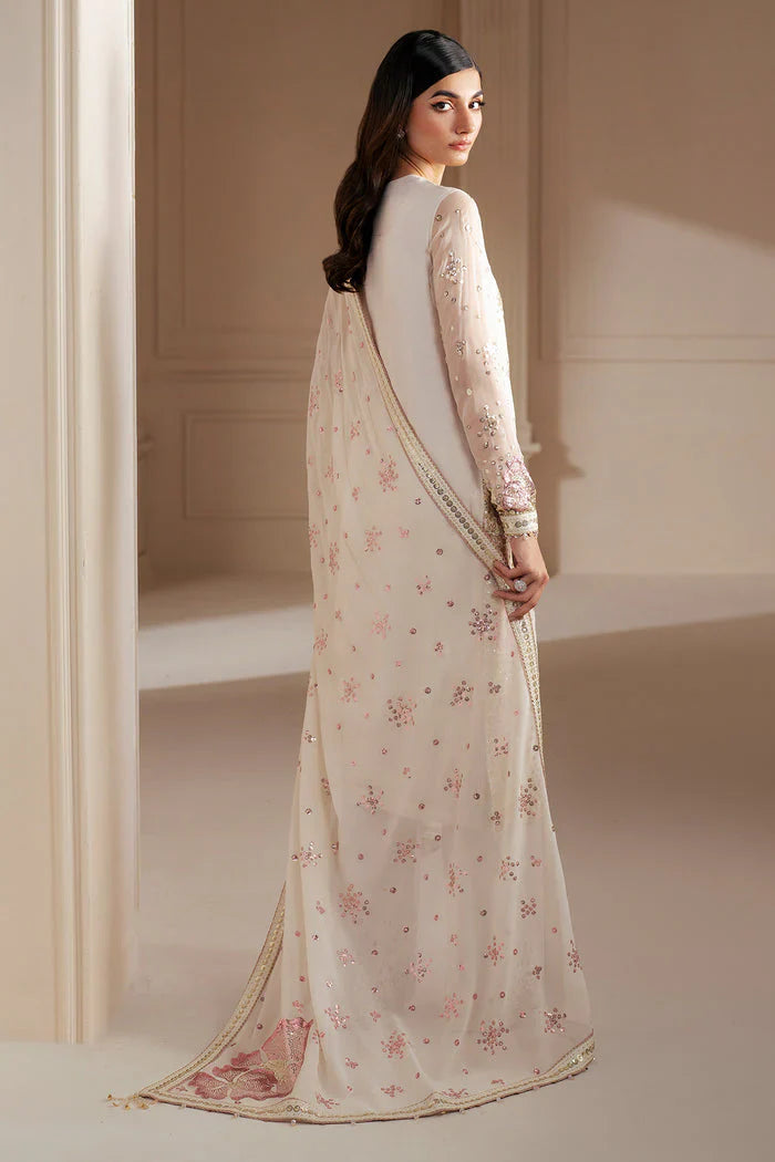 Ivory Rosewater - Embroidered Chiffon Suit | Ready To Wear