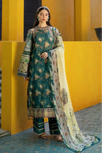 Emerald Botanical - 3 Piece Embroidered Lawn Suit | Ready To Wear