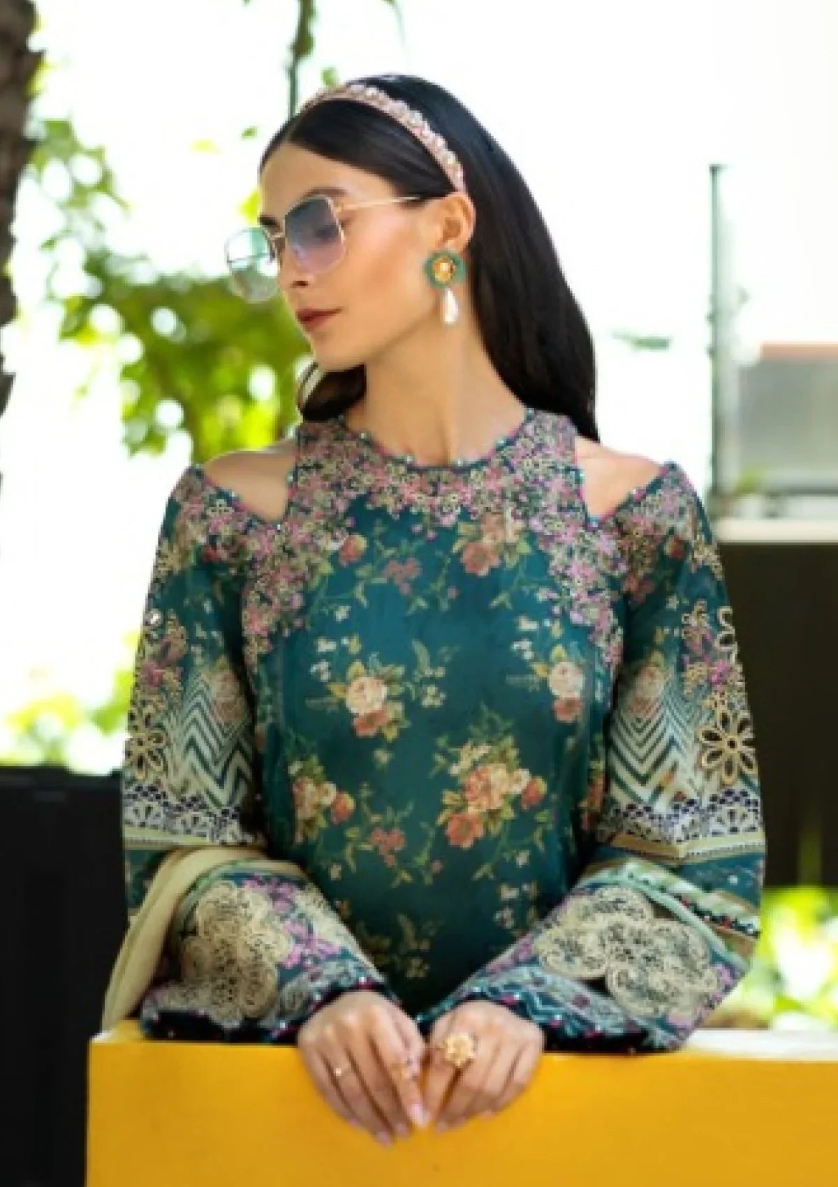 Emerald Botanical - 3 Piece Embroidered Lawn Suit | Ready To Wear