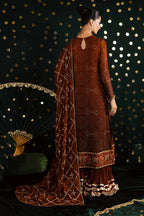 Royal Garnet - Embroidered Chunri Festive Suit - Ready To Wear