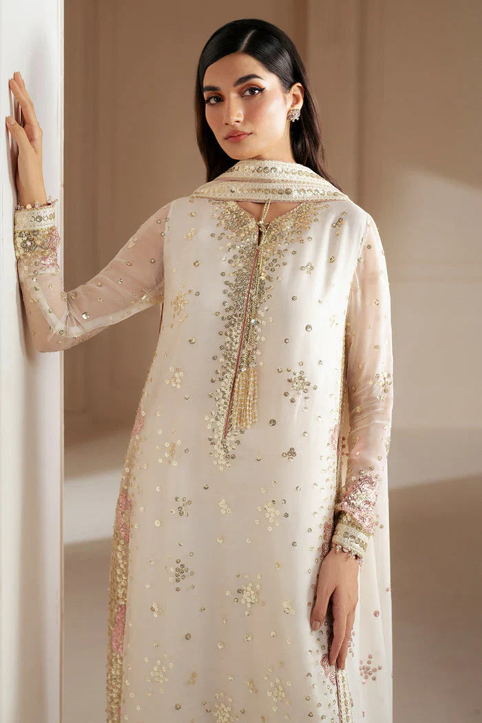 Ivory Rosewater - Embroidered Chiffon Suit | Ready To Wear