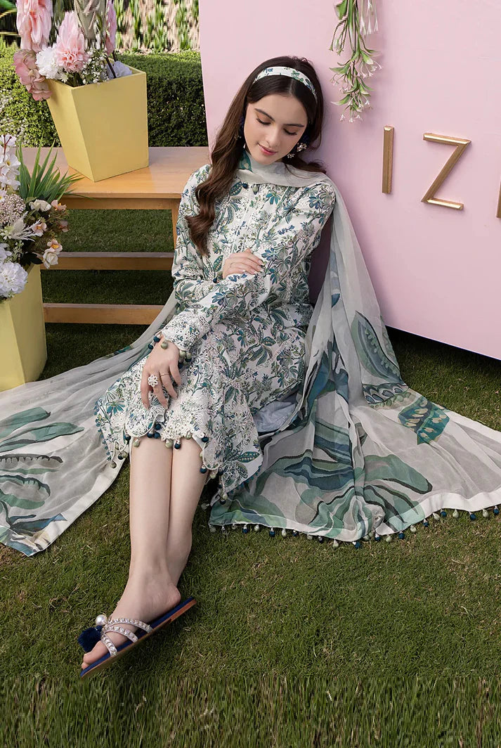 03-Piece Printed Lawn Suit - Ready To Wear