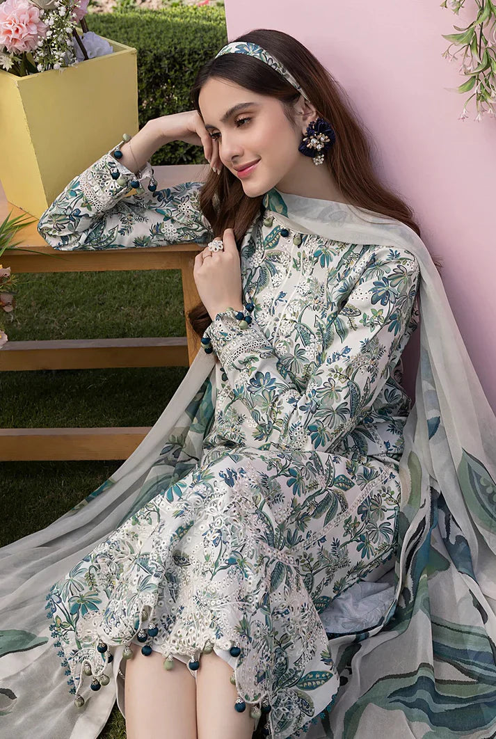 03-Piece Printed Lawn Suit - Ready To Wear