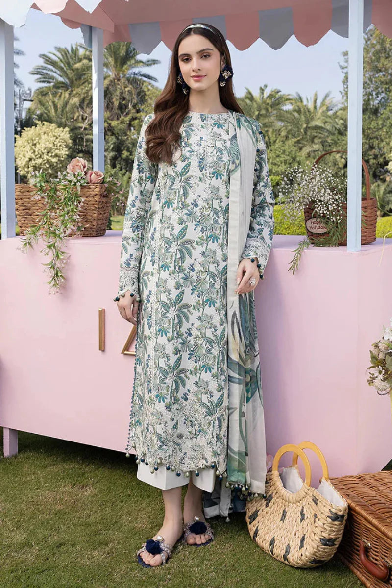 03-Piece Printed Lawn Suit - Ready To Wear