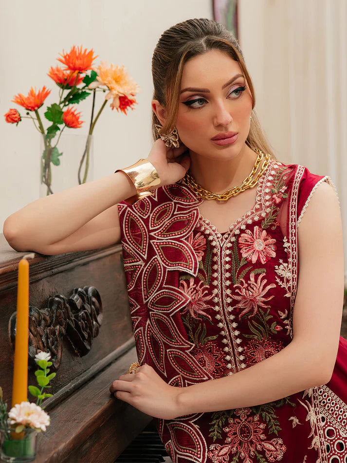 03-Piece Lawn Suit With Embroidery - Ready To Wear