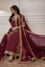 03-Piece Chiffon Suit With Embroidery - Ready To Wear