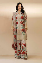 Crimson Blossom - Embroidered Lawn Suit | Ready To Wear