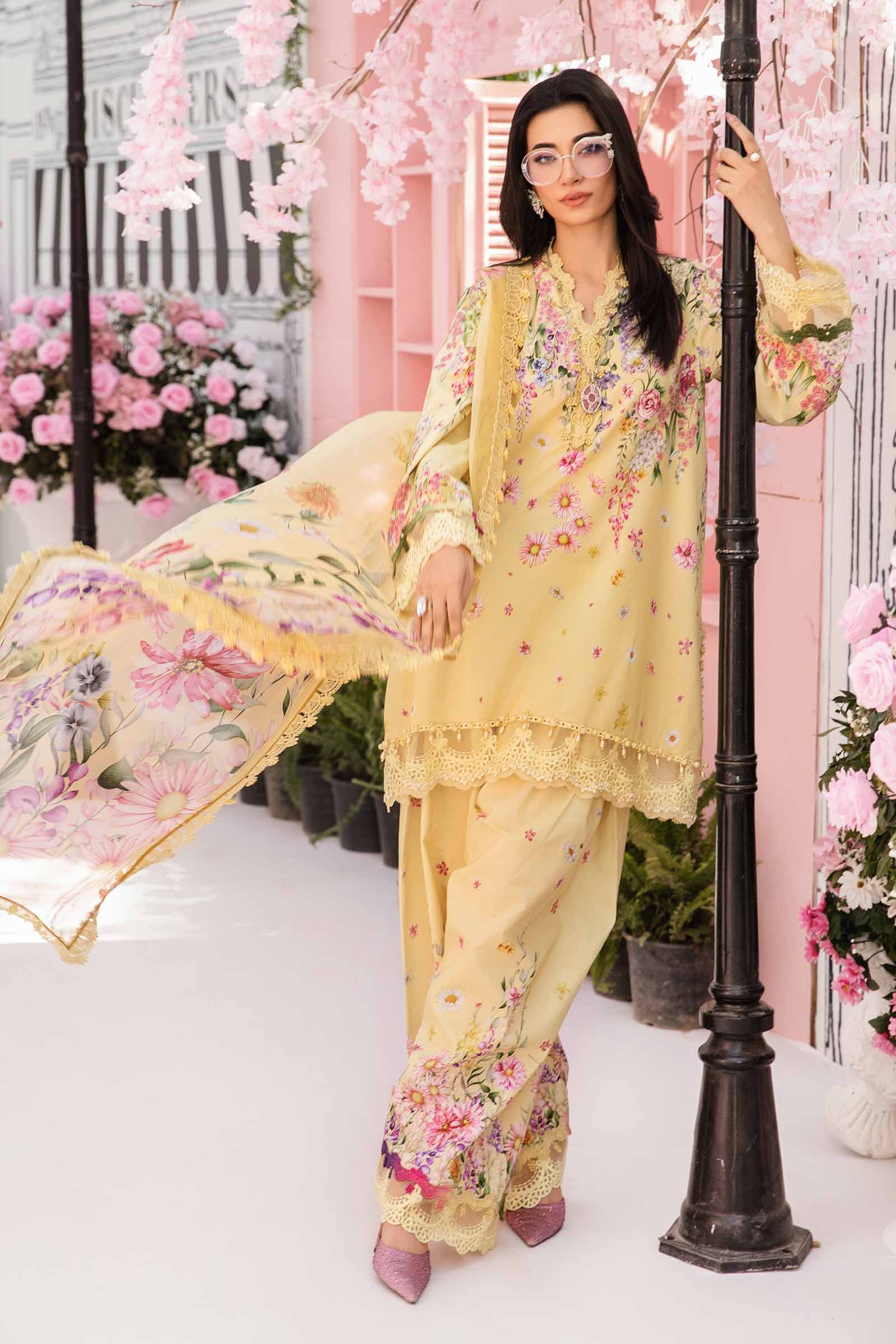 Lemon Flora - 3 Piece Printed Lawn Suit | Ready To Wear