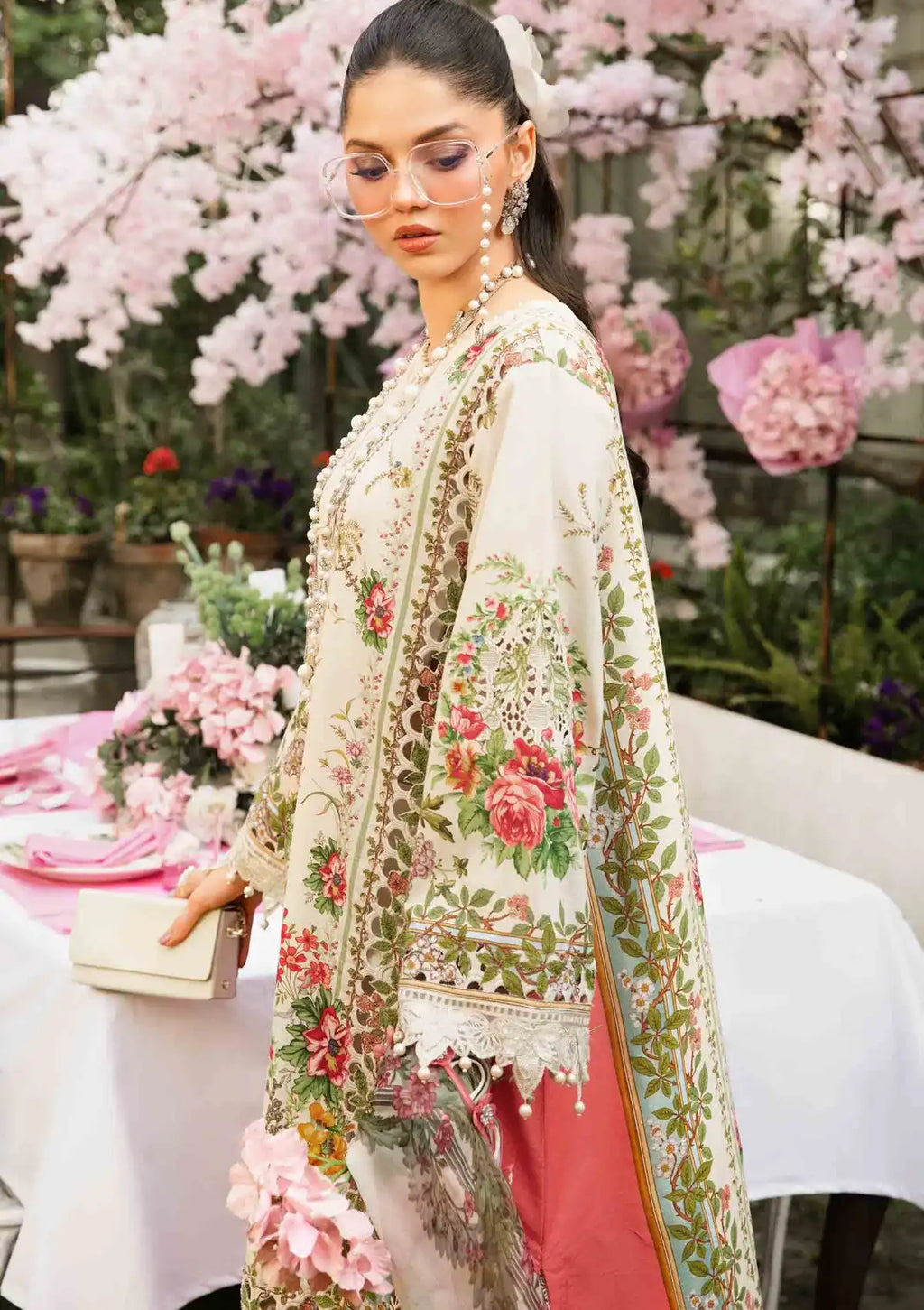 Ivory Blossom - Embroidered Lawn Suit | Ready To Wear