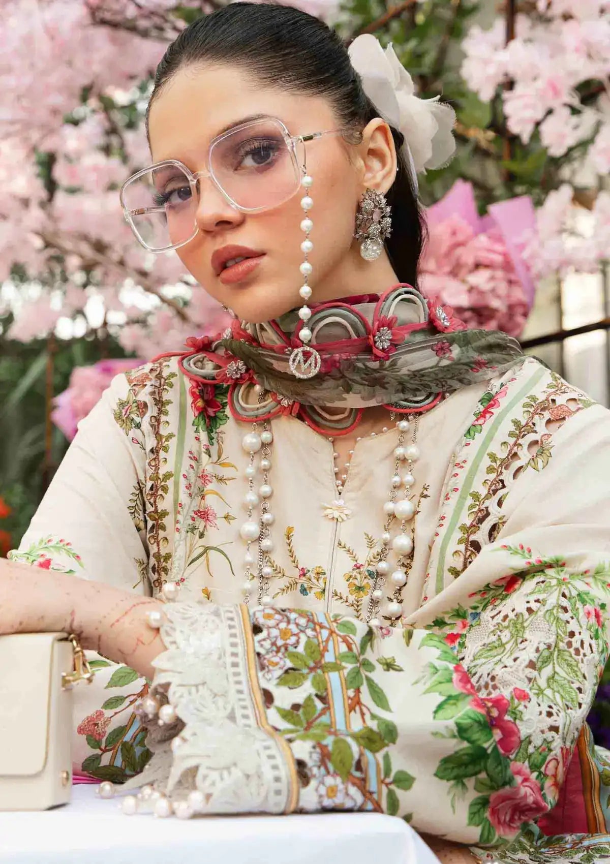 Ivory Blossom - Embroidered Lawn Suit | Ready To Wear