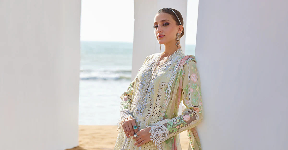 03-Piece Cotton Suit With Chikankari Embroidery - Ready To Wear