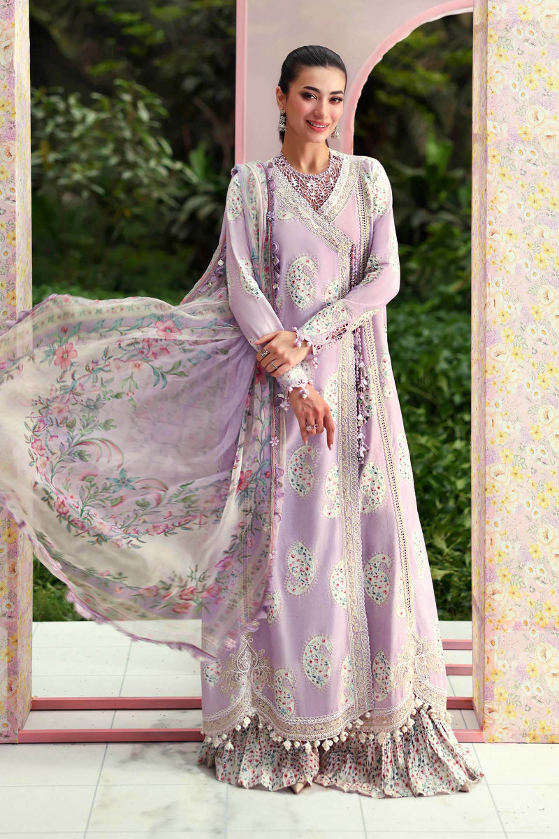 Lavender Bloom Luxury Embroidered Lawn Suit