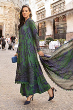 Emerald & Indigo Flora - Embroidered Lawn Suit | Ready To Wear