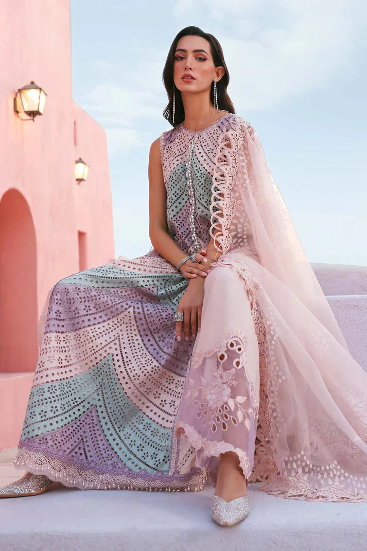 03-Piece Lawn Suit With Embroidery - Ready To Wear