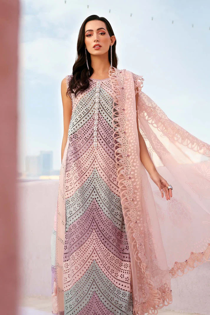 03-Piece Lawn Suit With Embroidery - Ready To Wear