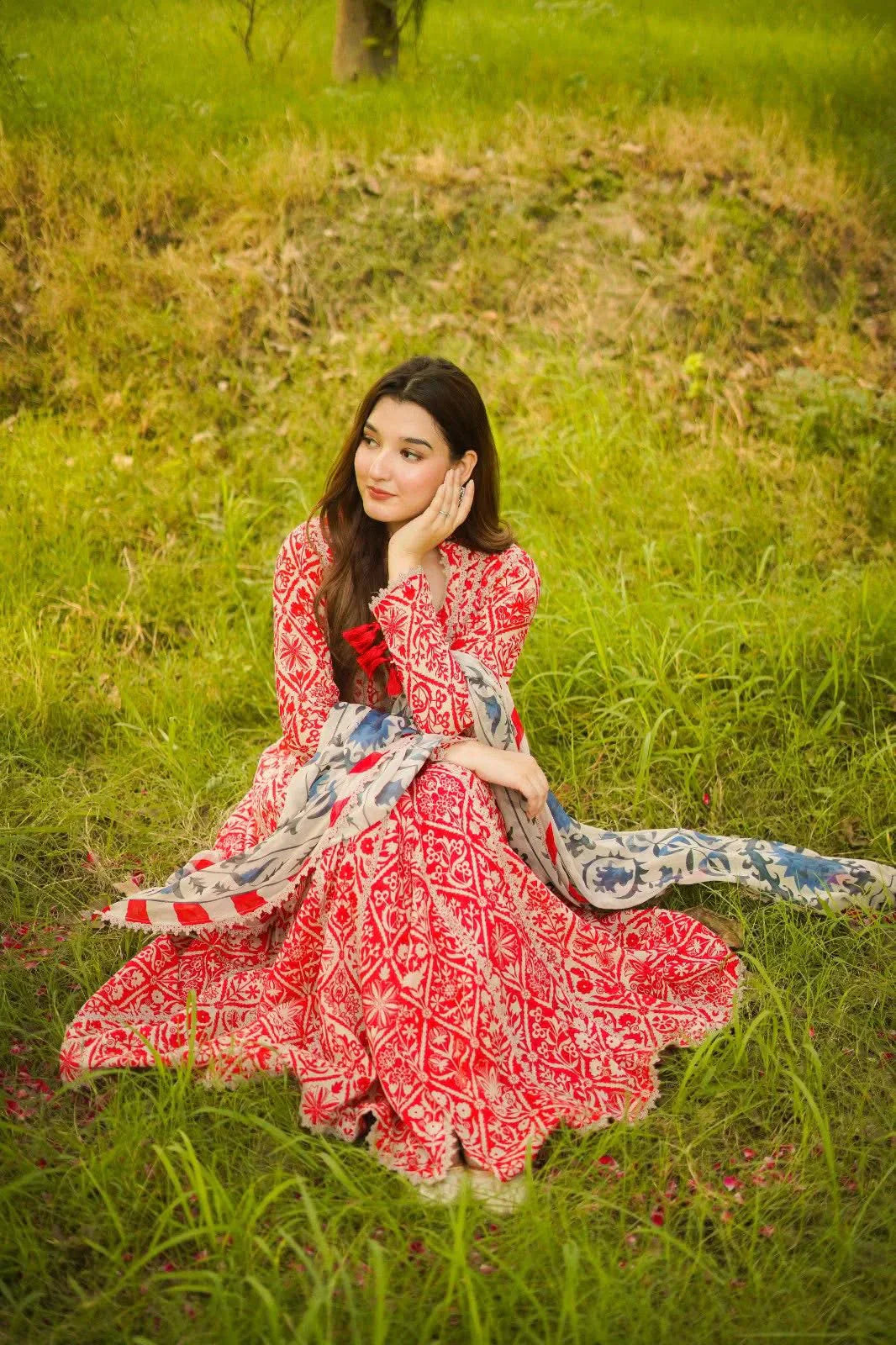 Ruby White - 03 Piece Printed Lawn Suit | Ready To Wear