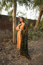 Saffron Olive - 3 Piece Printed Lawn Suit | Ready To Wear