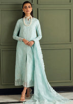 Ice Blue Elegance - Embroidered Lawn Suit | Ready To Wear