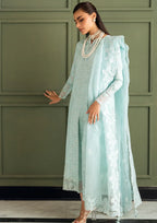 Ice Blue Elegance - Embroidered Lawn Suit | Ready To Wear