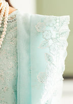 Ice Blue Elegance - Embroidered Lawn Suit | Ready To Wear